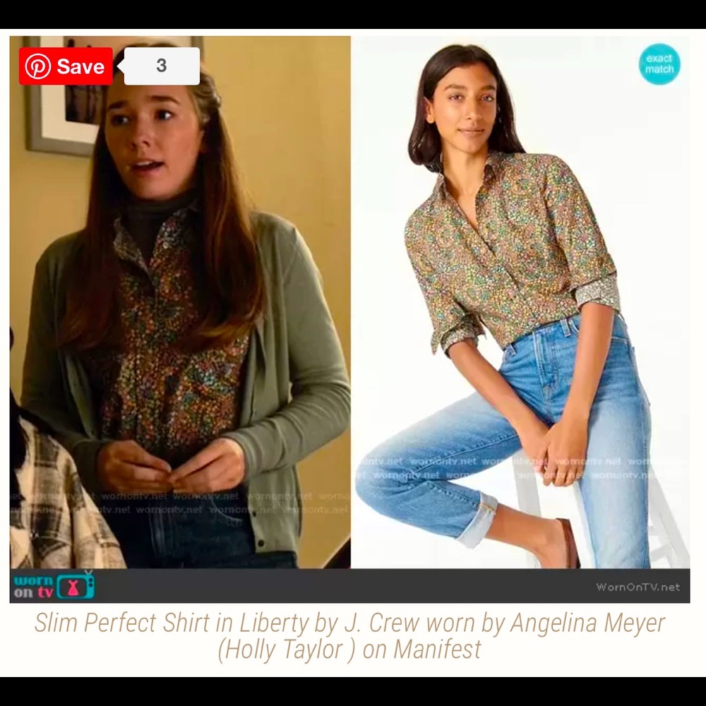 ISO exact match in XS - Slim Perfect Shirt in Liberty by J. Crew.